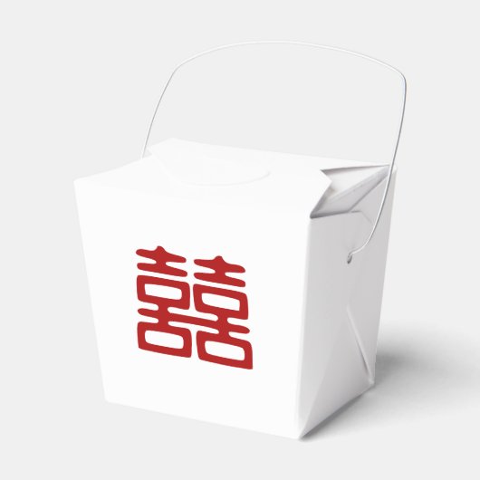 濃い赤の二重の幸せエレガント- フェイバーボックス (正面サイド)