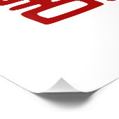 濃い赤の二重の幸せエレガント- フォトプリント            (角)