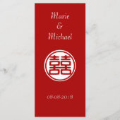 濃い赤の二重の幸せ – 円 メニュー (正面)