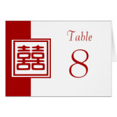 濃い赤の二重の幸せ – 四角 (正面横)