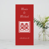 濃い赤の二重の幸せ – 四角 メニュー (スタンド正面)