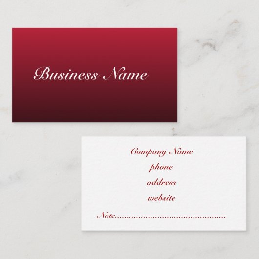 濃い赤の名刺 名刺 (正面/裏面)