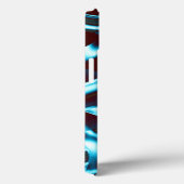 濃い赤の抽象芸術テープの淡いシアンの色合い Case-Mate iPhoneケース (裏面 / 右)