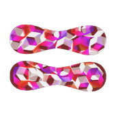 濃い赤の背景に白、赤からピンクの六角形 野球ボール (パネル)