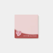 濃い赤の背景に関するButcher Post-ITメモ ポストイット (正面)