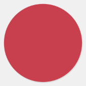 濃い赤の背景 ラウンドシール (正面)