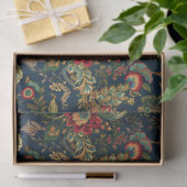 濃い赤の花チノワスリーの切り離し 薄葉紙 (ギフト)