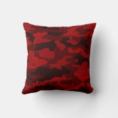濃い赤の迷彩画 クッション (裏面)