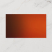 濃い赤オレンジ色のプレーンモダン名刺 名刺 (裏面)