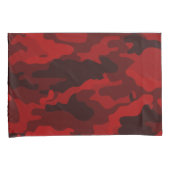 濃い赤カモフラージピローケースセット 枕カバー (正面右)