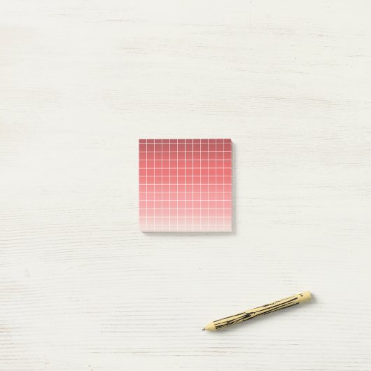 濃い赤ピンクのグラデーション白のグラフ線 ポストイット (デスク上)