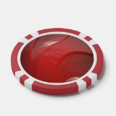 濃い赤色のプラスチックのテクスチャ ポーカーチップ (シングル)