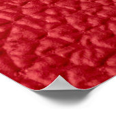 濃い赤色の人工レザーレットがクローズアップ。 ポスター (角)