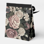 濃い赤面とクリームヴィンテージフローラ フェイバーボックス (裏面サイド)