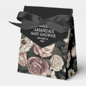 濃い赤面とクリームヴィンテージフローラ フェイバーボックス (正面サイド)