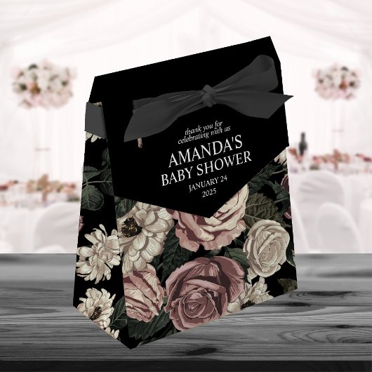 濃い赤面とクリームヴィンテージフローラ フェイバーボックス