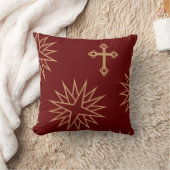 濃い赤 クッション (ブランケット)