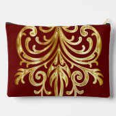 濃い赤、クリスマスプレゼント機関®大 アクセサリーポーチ (裏面)