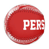 濃い赤 |ホワイトレトロ野球スポーツ 野球ボール (正面左)