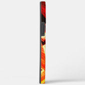 濃い赤、強い筋が付いた黄変のミックス Case-Mate iPhoneケース (裏面 / 右)