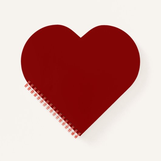 濃い赤(無地の色)  ノートブック (正面)