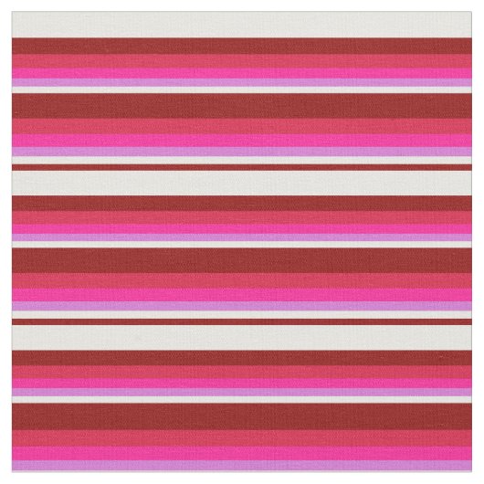 濃い赤、白、蘭、深いピンク、深紅 ファブリック (クローズアップ)