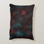 濃い赤、青、クロス付きスクラッチ、正方形またはキューブ アクセントクッション (裏面(縦))