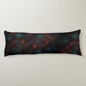 濃い赤、青、クロス付きスクラッチ、正方形またはキューブ ボディピロー (裏面)