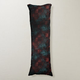 濃い赤、青、クロス付きスクラッチ、正方形またはキューブ ボディピロー