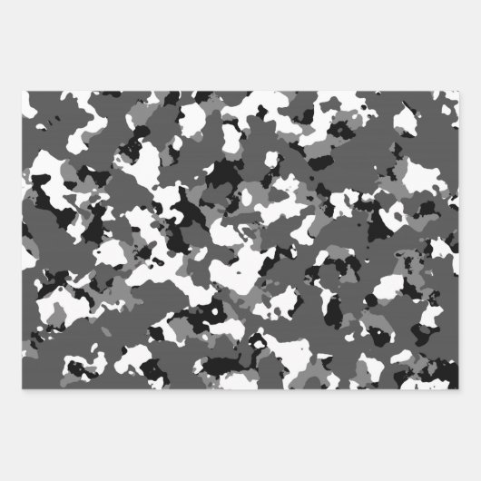 濃い迷彩盛り合わせ ラッピングペーパーシート (正面)