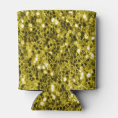 濃い金ゴールド黄フェイクグリッタースパークルスモノグラム 缶クーラー (裏面)