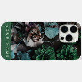 濃い開花ダークグリーン Case-Mate iPhoneケース (裏面 (横))