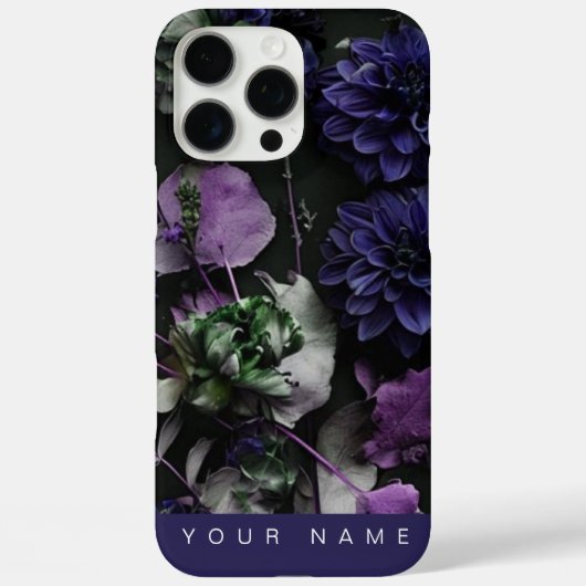 濃い開花ブルー Case-Mate iPhoneケース (裏面)
