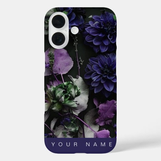 濃い開花ブルー Case-Mate iPhoneケース (裏面)