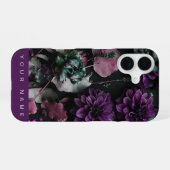 濃い開花紫 iPhone 16ケース (裏面横)