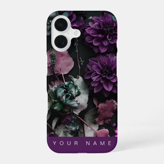 濃い開花紫 iPhone 16ケース (裏面)