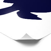 濃い青いウミガメ水平B フォトプリント            (角)