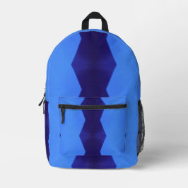 濃い青い線と赤い青い線のパターン プリントバックパック