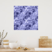 濃い青でくしゃくしゃになったテクスチャ ポスター (キッチン)