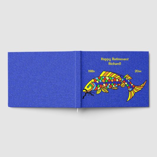 濃い青で明カラフルるい大はかりで測魚 ゲストブック (全面)