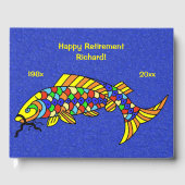 濃い青で明カラフルるい大はかりで測魚 ゲストブック (正面)