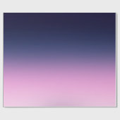 濃い青と淡いピンクのグラデーション ラッピングペーパー (フラット)