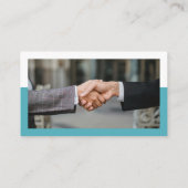 濃い青と淡い青のプロフェッショナルアイコンQRコード 名刺 (裏面)