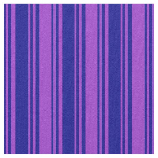 濃い青と濃い蘭の線のパターン ファブリック (クローズアップ)