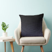 濃い青と灰色のテクノドットモダンブラック クッション (椅子)