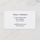 濃い青と白のカニの形 名刺 (裏面)