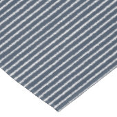 濃い青と白のストライプパターン テーブルクロス (アングル)