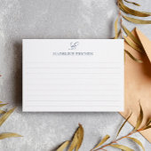 濃い青と白のモノグラムが並ぶ ノートカード