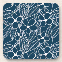 濃い青と白の熱帯の花