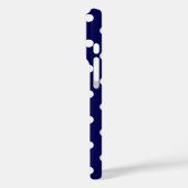 濃い青と白スタイリッシュの水玉模様 Case-Mate iPhoneケース (裏面 / 左)